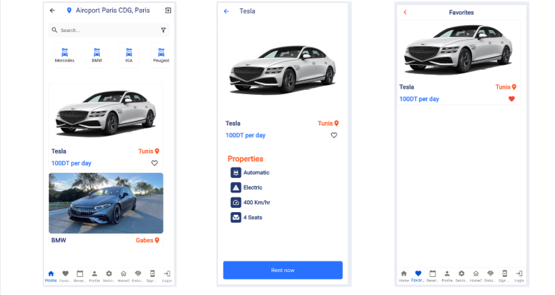 Renty Car - Application de location de voitures